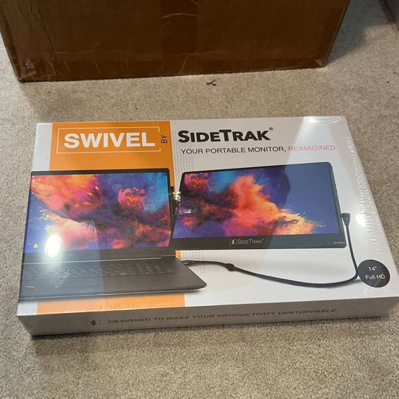 Sidetrak Swivel by Luxor 14 inch Portable Monitor for Laptop - Picture 1 of 5